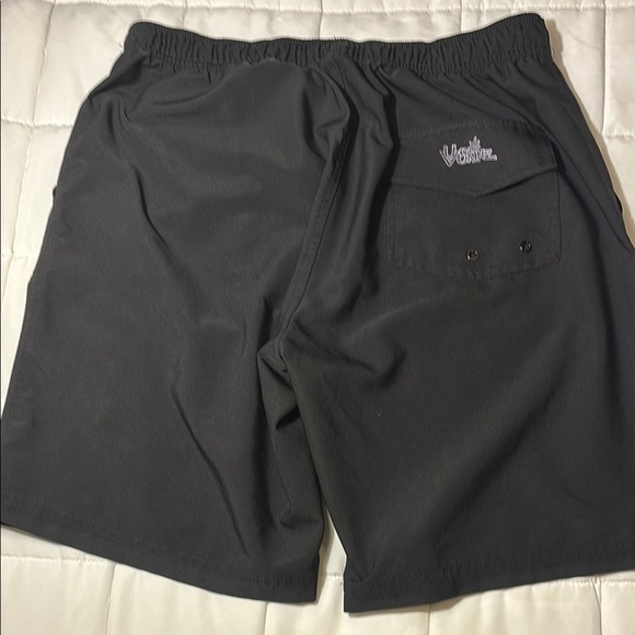 UV Skinz Swim Trunks Board Shorts Black UPF 50+ Pockets - Picture 5 of 8